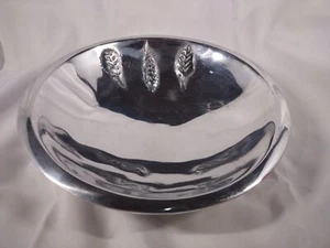 Portmeirion Seasons Leaves Cast Metal 8" Bowl - Vintage Could Use A Polish - Picture 1 of 6