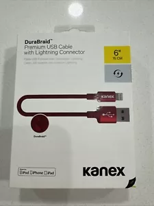 Kanex Premium DuraBraid Lightn Cable Red 6ft - Picture 1 of 9