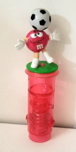 M&M's Toy Pogo Dispenser Pink with Soccer Ball - Picture 1 of 4