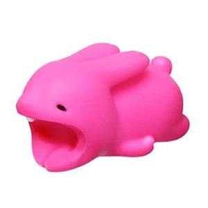 Cable Bite - Cable Protector - Pink Rabbit Chompers Animal Shaped for Cellphone - Picture 1 of 1