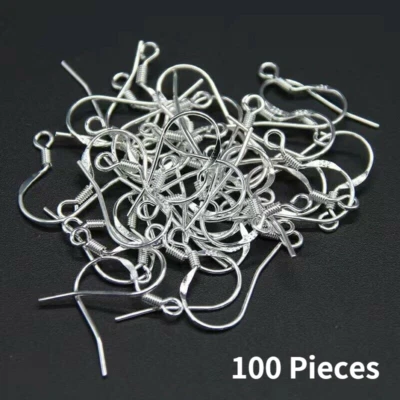 925 Stamped Silver Earring Hooks Backs Clasp Ear Wire Jewelry Making Findings