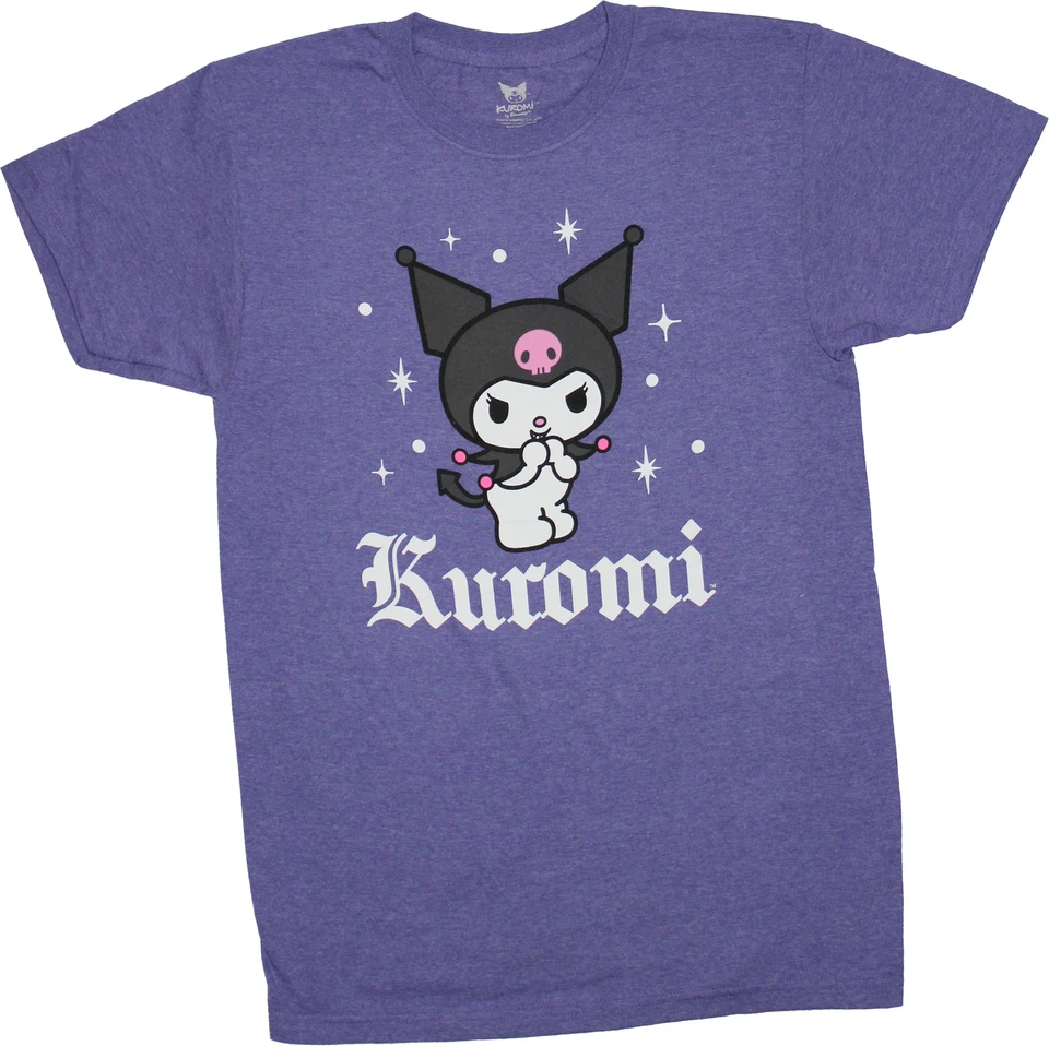 Camiseta Kuromi Nueva Adulto - Sonriendo Entre Estrellas Sobre Nombre Foto 1 de 1