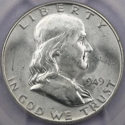 1949 50c Franklin Half Dollar - PCGS MS 64 FBL - Image 1 of 4