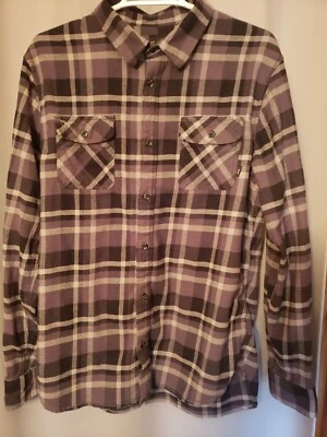 Van's Flannel Button Up Men's Large Grey/Black - Image 1 of 4