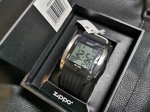 Zippo Men's Wrist Watch Black Silicone Strap Digital Display Gift Boxed 45016-RG - Picture 1 of 12