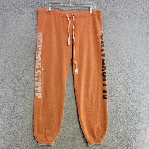 Oregon State Beavers Sweatpants Womens M Medium Orange Victorias Secret Pockets Cover