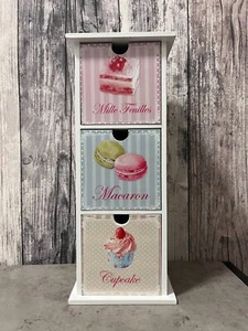 Schränkchen*Schrank*Schubladen*Mille Feuilles*Macaron*Cupcake*Minni Kommode - Bild 1 von 9