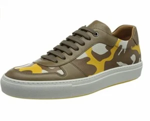 Hugo Boss men's Mirage_Tenn_oxcm camouflage calf leather sneakers Made in Italy - Picture 1 of 23