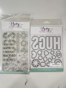 Pretty Pink Posh Hugs Clear Stamp Set & Coordinating Dies Valentinstag NEU - Bild 1 von 5