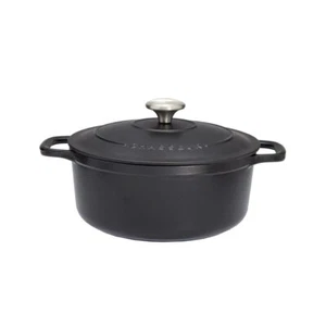 Cocotte ronde 20 cm chasseur noir interieur noir fonte émaillée 20 cm CHASSEUR - Imagen 1 de 2