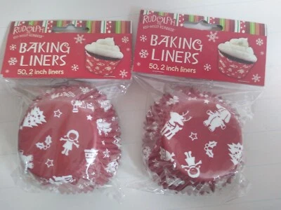 Weihnachten Urlaub Designs Backförmchen 100 ct 2 Zoll Rudolph  - Bild 1 von 2