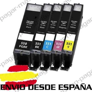 5 CARTUCHOS DE TINTA COMPATIBLES NonOem PARA CANON PIXMA MG5650 MG6650 - Imagen 1 de 1