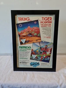 Nemesis Taking Tiger Mountain Spectrum C64 FRAMED ADVERT GAME POSTER A4 8X12" - Picture 1 of 2