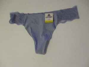 B.Tempt'd by Wacoal mutandine perizoma senza cuciture orlo pizzo donna taglia M intimo blu - Foto 1 di 4