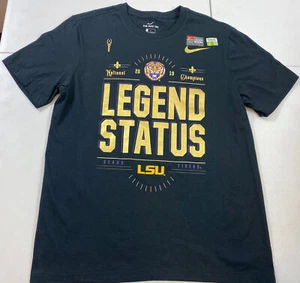 Nike LSU Tigers 2019 Champions Football Legend Status Shirt Men’s Size Large - Picture 1 of 2