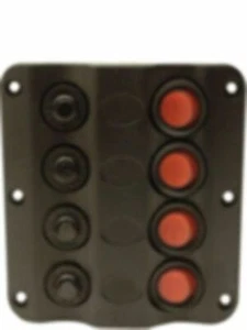 SeaChoice Marine LED 12V 4-Gang Circuit Breaker Switch Distribution Panel 12321 - Picture 1 of 2