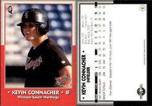 Kevin Connacher 1998 Blueline Q-Cards Winston-Salem Warthogs #9 RC Card