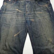 Perfect Ted Baker Purple Edge ID Riveted Distressed Denim Wide Jeans 37x33 (38)