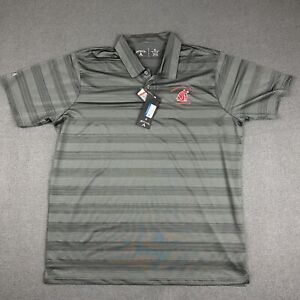 Washington State University Polo Shirt Mens XL Grey Cougars Golf Rugby Prep NWT