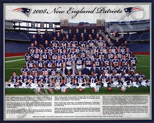 2008 NEW ENGLAND PATRIOTS FOOTBALL 8X10 TEAM PHOTO - Picture 1 of 1
