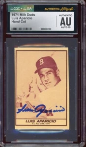 1971 Milk Duds Luis Aparicio JSA CGC Autographed Signed GEM MINT 10 Auto - Picture 1 of 2