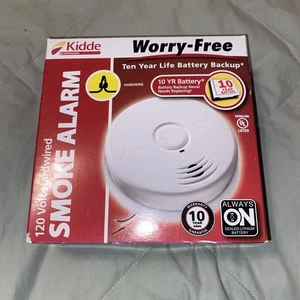 Kidde Worry Free Rauchmelder 110/120V 10Jahre Lithium Batterie I12010S Hartkabel - Bild 1 von 4