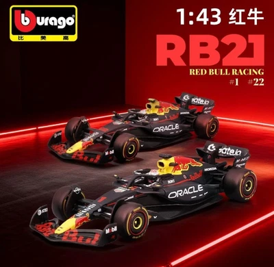 Bburago 1:43 2025 Oracle RB21 F1 Formula Red Bull Racing Max Verstappen Bahrain - Immagine 1 di 4