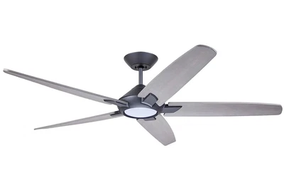 Ventilador de techo Emerson Dorian Eco 60" grafito con luz LED madera gris aspas CF51 Foto 1 de 4