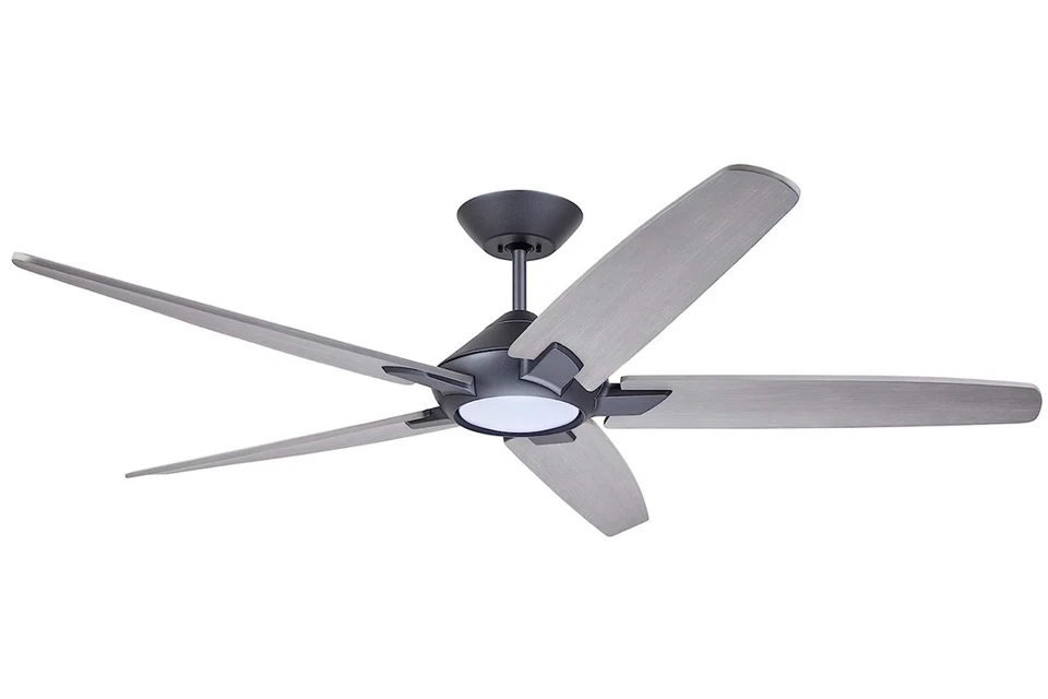 Ventilador de techo Emerson Dorian Eco 60" grafito con luz LED madera gris aspas CF51 Foto 1 de 4