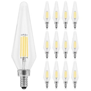 Luxrite E12 Candelabra LED Light Bulbs 60 Watt Equivalent, 5000K Bright... - Picture 1 of 7