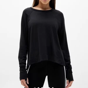 Athleta Coaster Luxe Recover High Hip Sweatshirt Crewneck Thumbholes Size XS NWT - Picture 1 of 14