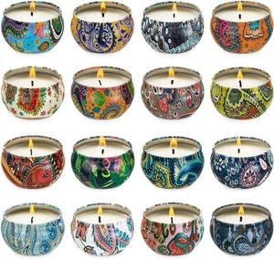 Set of 16 Small Scented Candles Soy Wax Aromatherapy Candles 2.5 OZ Portable ... - Picture 1 of 6