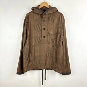 Ermenegildo Zegna Couture Jacket Smock Pullover Hooded Cashmere Leather Brown 48 - Picture 1 of 24
