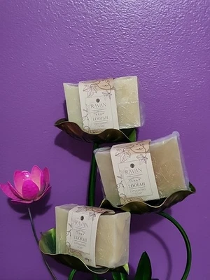 Ravan Natural Handmade Soap Loofah Exfoliating   Body Scrub Lot 3 Holiday Gift - Image 1 of 4