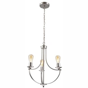 Araña Lámpara Colgante Plata Ø 42CM 3-flammig E27 Metal Rústico Comedor - Imagen 1 de 8