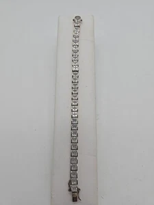 Bracciale oro su argento sterling e zirconi 8 pollici - Foto 1 di 5