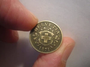 1871 SUIZA 10 RAPPEN - Imagen 1 de 2