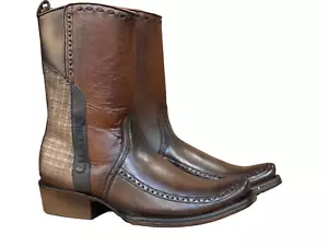 Leather Urban Style Boots Inside Zipper Made by Cuadra Boots (1J2DRS) - Picture 1 of 12