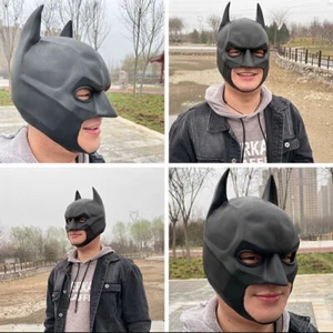 Batman Helmet Full Mask Bruce Wayne Adult Cosplay Headgear Costume Halloween.りξ - Picture 1 of 5