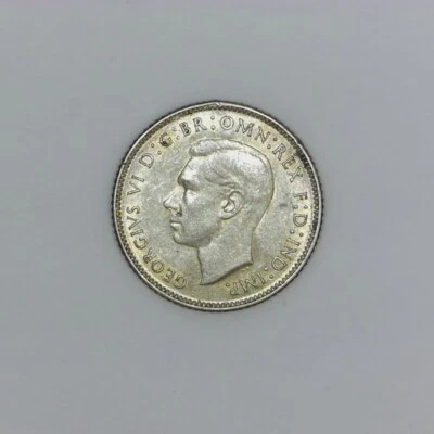 Australia 6 peniques 1943 d plata #h137 Foto 1 de 2