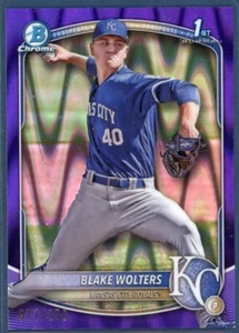 BLAKE WOLTERS 2025 Bowman Chrome 1st Purple RayWave Refractor /250 #BCP-76 - Picture 1 of 2