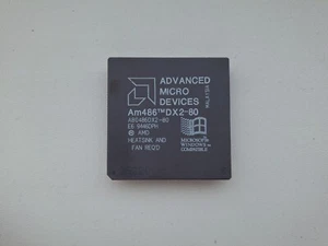 AMD Am486 DX2-80 A80486DX2-80 5V vintage CPU GOLD - Afbeelding 1 van 2
