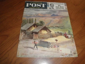 Saturday Evening Post Magazine-Little Bronco Billy Boy-Great cover-1954 - Bild 1 von 1