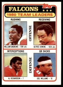 1981 TOPPS-! WILLIAM ANDREWS/ALFRED JENKINS/AL RICHARDSON/JOEL WILLIAMS ATLANTA