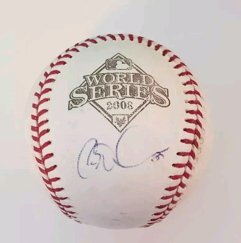 Cole Hamels Signed Autographed 2008 World Series Baseball - Image 1 of 3