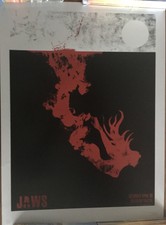 Jaws Silkscreen Poster - David O'Daniel - Castro Theatre Movie - Rare