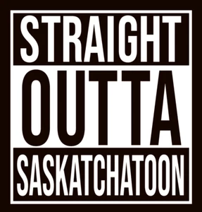 4- Pack STRAIGHT OUTTA SASKATCHATOON Vinyl Sticker - Picture 1 of 1