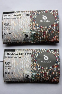 Strass termoadesivi hotfix Preciosa Crystal AB (aurora boreale) SS16 ed SS20