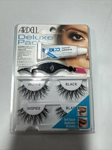 Ardell Deluxe Pack Wispies with Applicator & Clear Adhesive 2 Pairs - Picture 1 of 1
