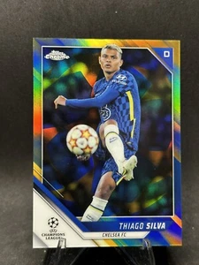 2021-22 Topps Chrome UEFA CL - Thiago Siva - Blue & Gold Starball /75 Chelsea - Picture 1 of 2